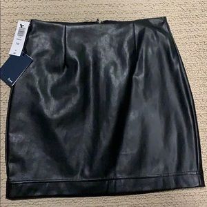 Faux leather skirt